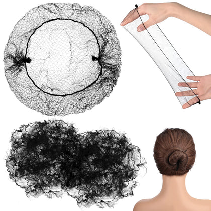 Jexine front pack showing 400-piece black hair nets for long-lasting supply