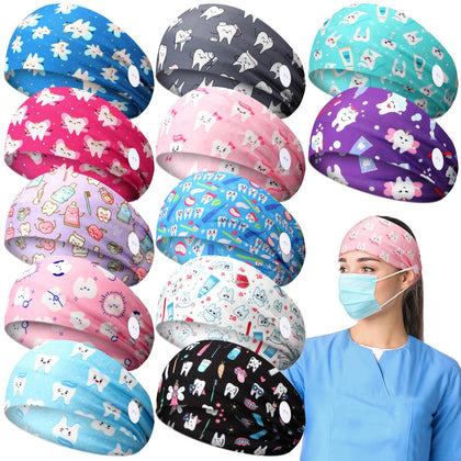 Jexine front view of 12 headbands showing variety and easy selection benefit