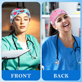 Jexine headband worn by nurse demonstrating ear pressure reduction