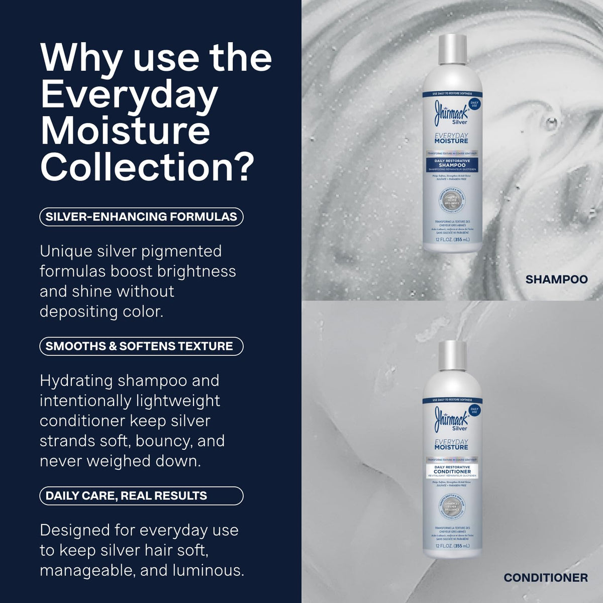 jhirmack hand pouring shampoo showing gentle lathering benefit