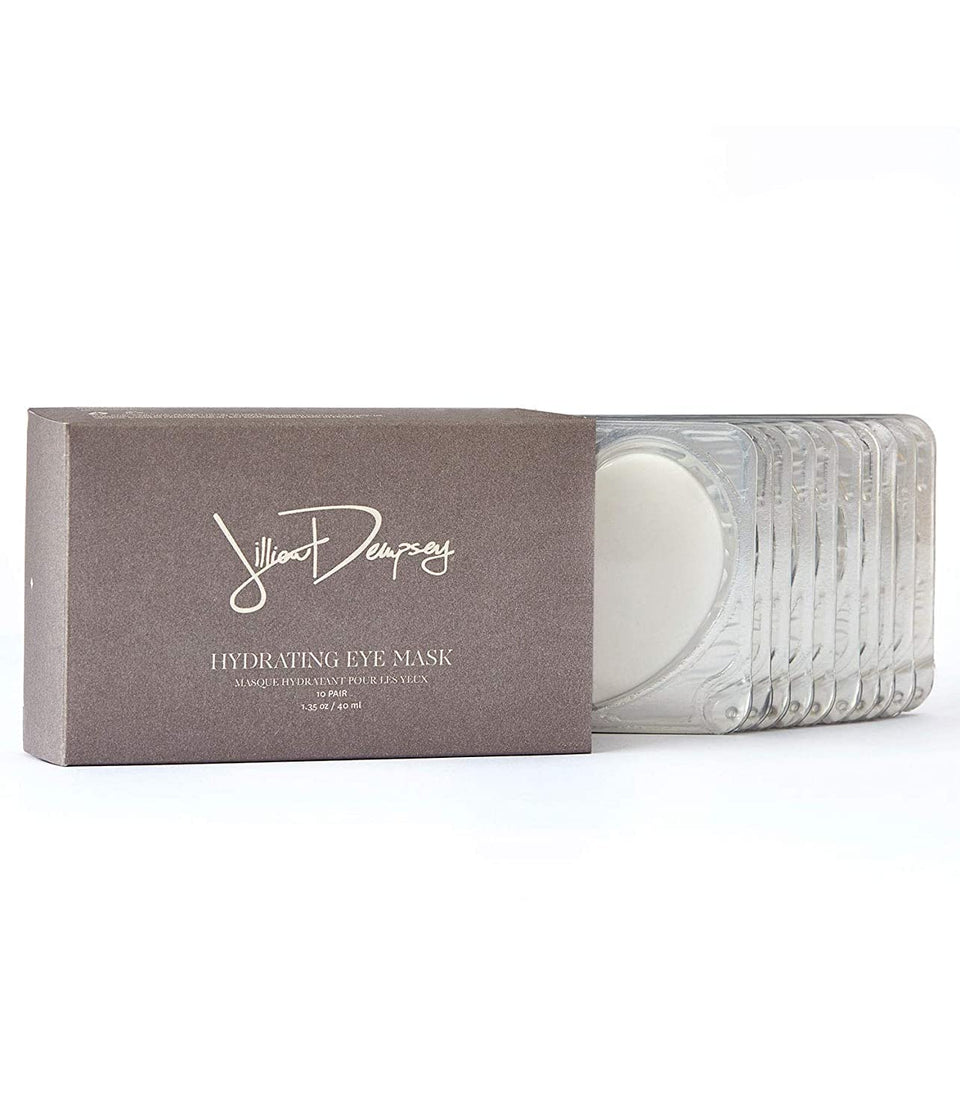 Jillian Dempsey front packaging showing pack of 10 masks and clean design benefit
