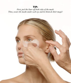 Jillian Dempsey mask in fridge illustrating enhanced de-puffing and refreshing effect