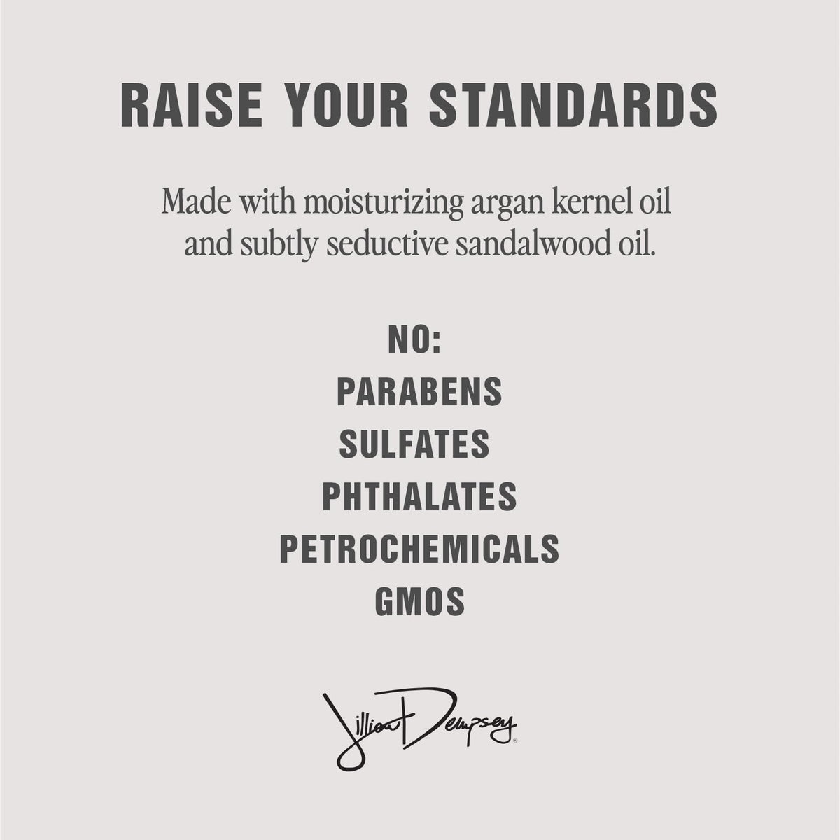 Jillian Dempsey Roadie ingredients label highlighting clean, vegan formulation benefit