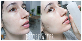JIN JUNG SUNG application step on face showing quick-absorbing finish