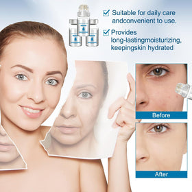 JINGTIEDA size and contents comparison with two applicators and six serums