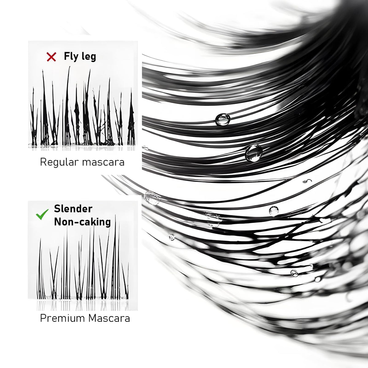 Jiodama texture swatch demonstrating rich black formula for bold lashes