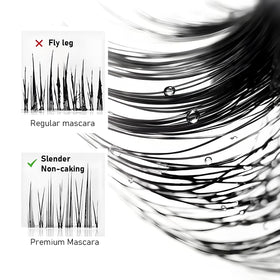 Jiodama texture swatch demonstrating rich black formula for bold lashes