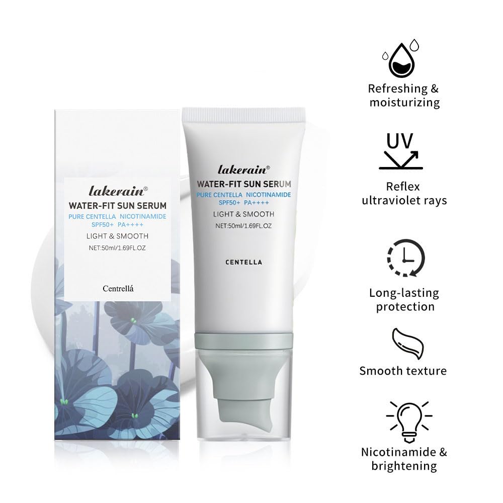 JISKG applying centella sun serum on hand to show smooth spreadability and hydration