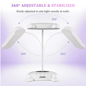 JIUWIIL lamp showing no bottom plate for easy toenail positioning and comfort