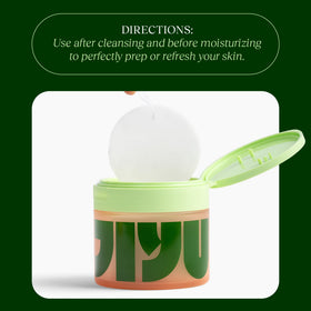 JiYu open jar with 100 pads stacked to show supply and convenience