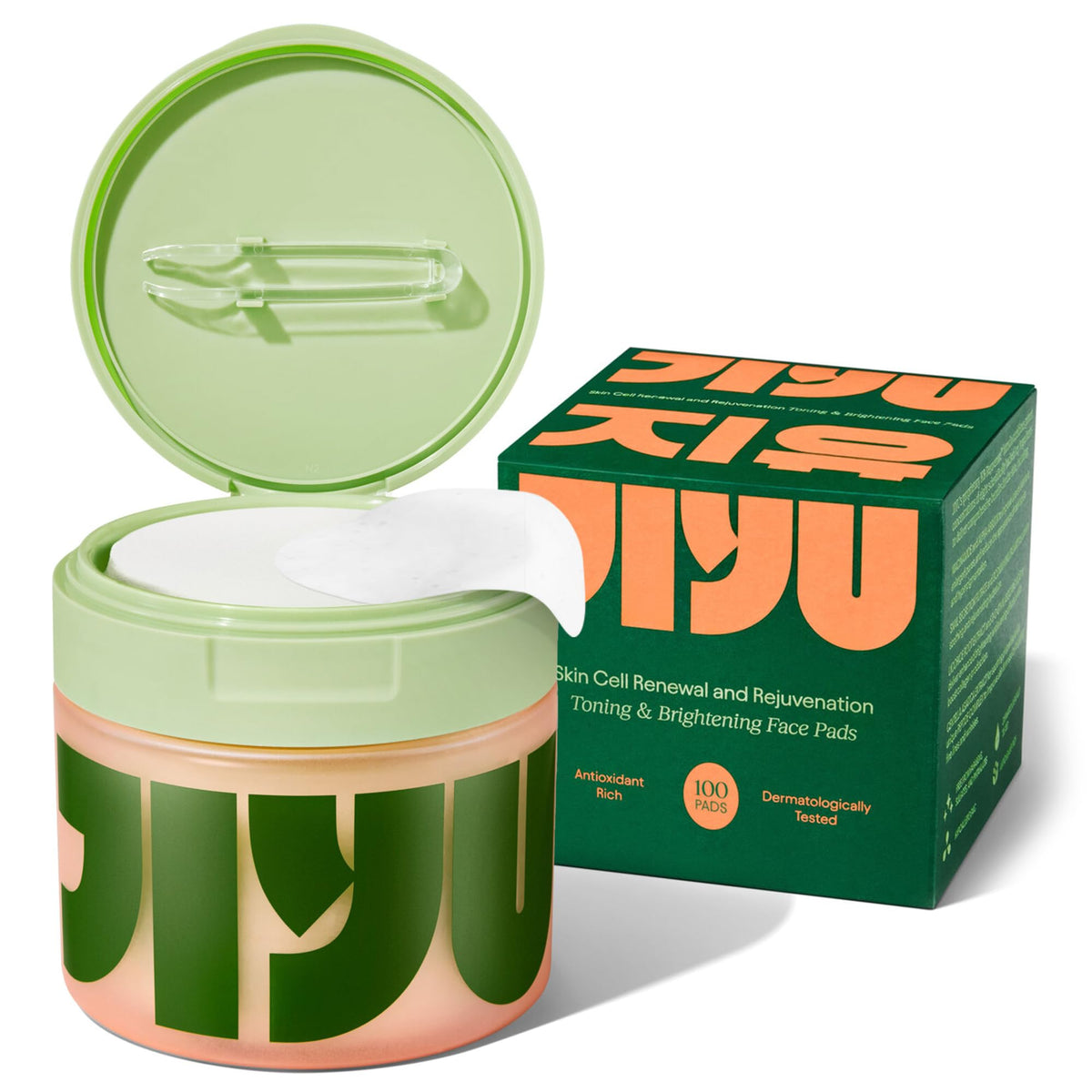 JiYu close-up pad texture highlighting soft fibers for gentle exfoliation