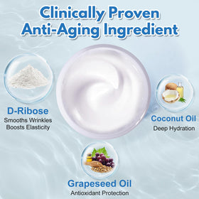 Jkrova cream dispensed on hand showing easy spread and hydration