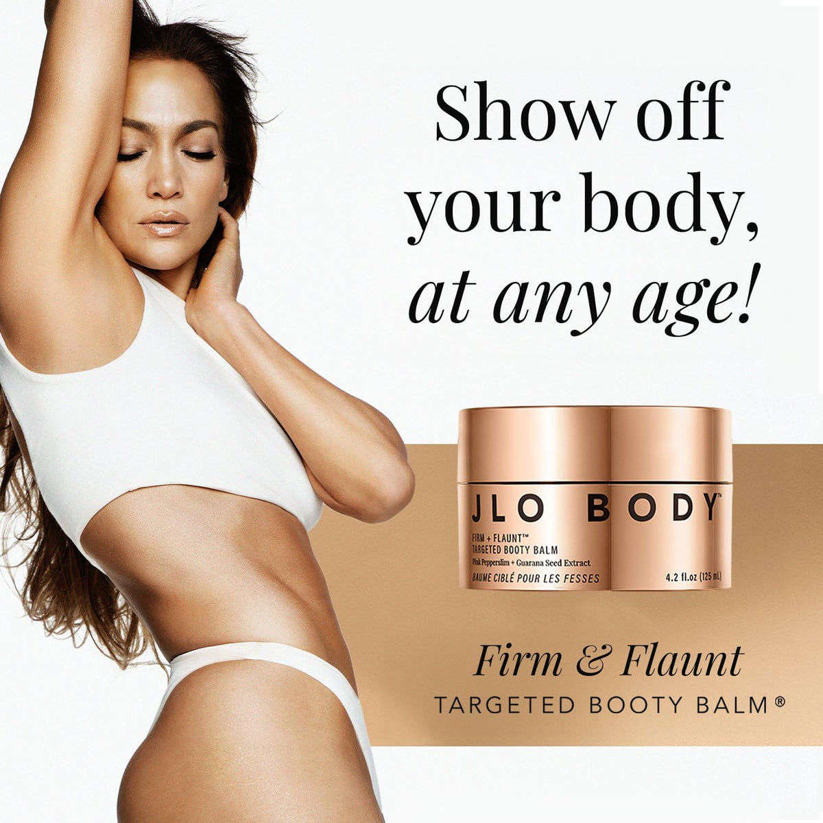 JLO BEAUTY whipped texture close-up demonstrating creamy hydration
