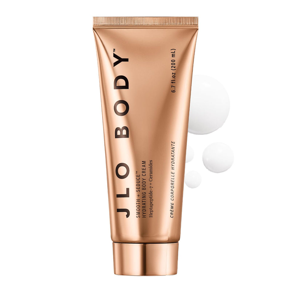 JLO BEAUTY jar front view showing product and brand promising hydration