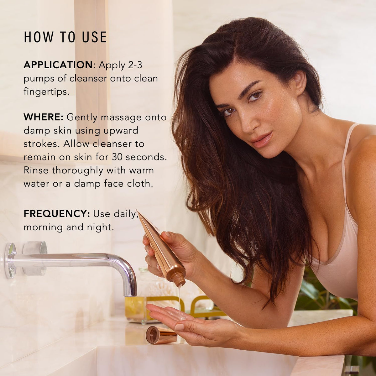 JLO BEAUTY foamy lather close-up showing gentle cleansing action