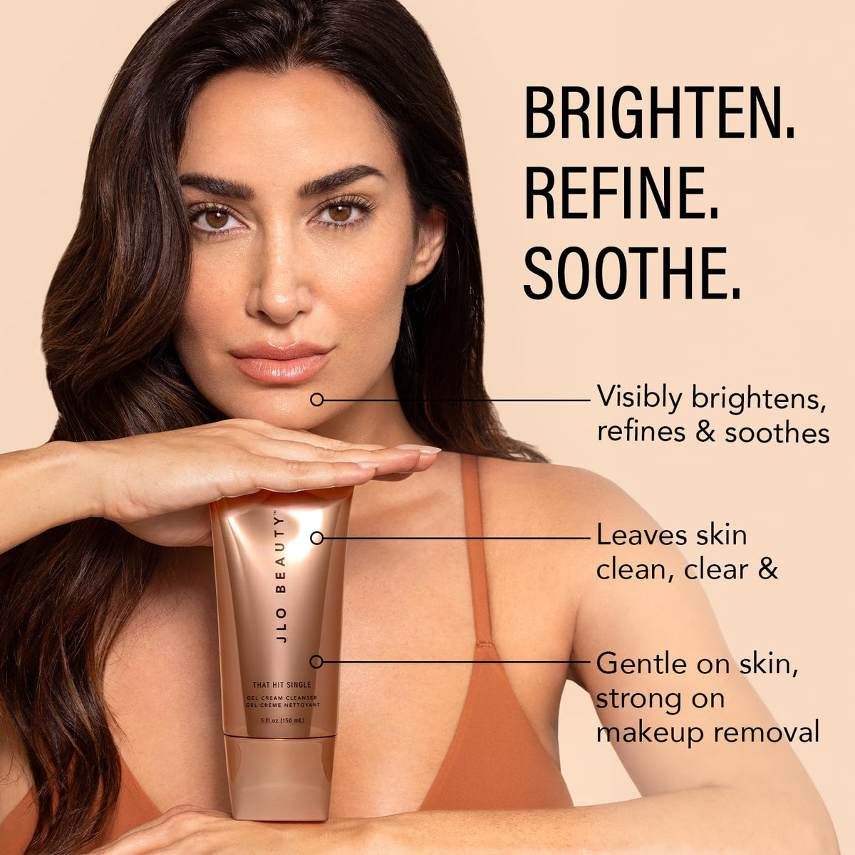 JLO BEAUTY cream-to-gel texture close-up demonstrating smoothness