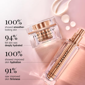 JLO BEAUTY glow serum dropper dispensing product to boost radiance and firmness