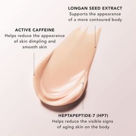 JLO BEAUTY ingredients label close-up highlighting peptides and ceramides