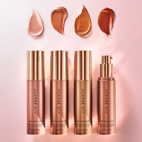 JLO BEAUTY label close-up highlighting Vitamin E ingredient