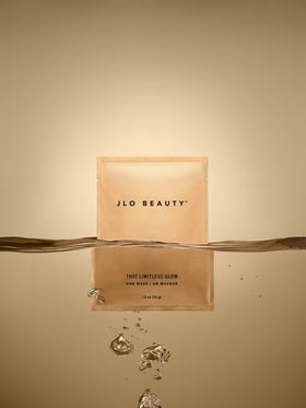JLO BEAUTY masks staged in bathroom for self-care routine and relaxation benefit