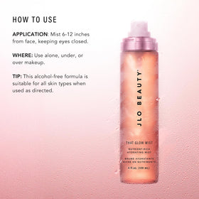 JLO BEAUTY mist over makeup application refreshing look without smudging