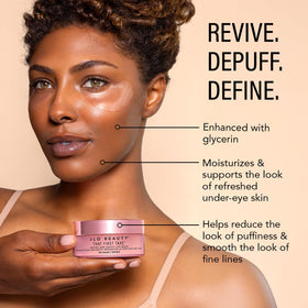 JLO BEAUTY close-up hydrogel texture highlighting cooling, no-slip feel