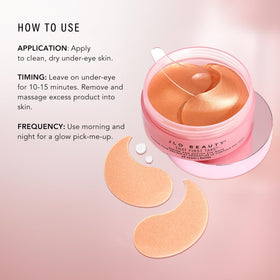 JLO BEAUTY patch with visible serum droplet showing hydration boost