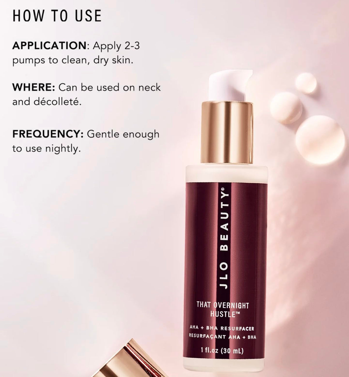 JLO BEAUTY bottle size comparison demonstrates compact 1 oz travel-friendly benefit