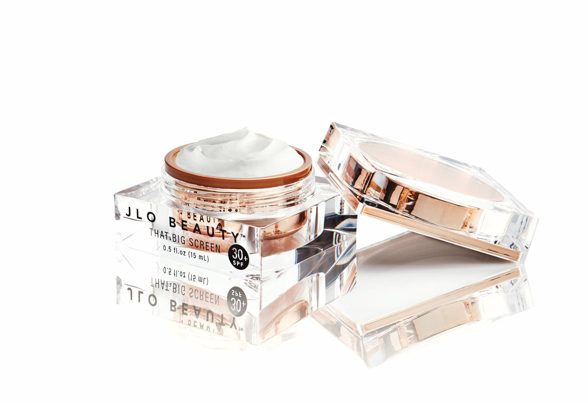 JLO BEAUTY applying moisturizer on hand to show quick absorption