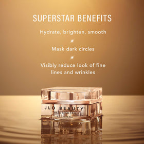 JLO BEAUTY application with ring finger demonstrating gentle patting benefit