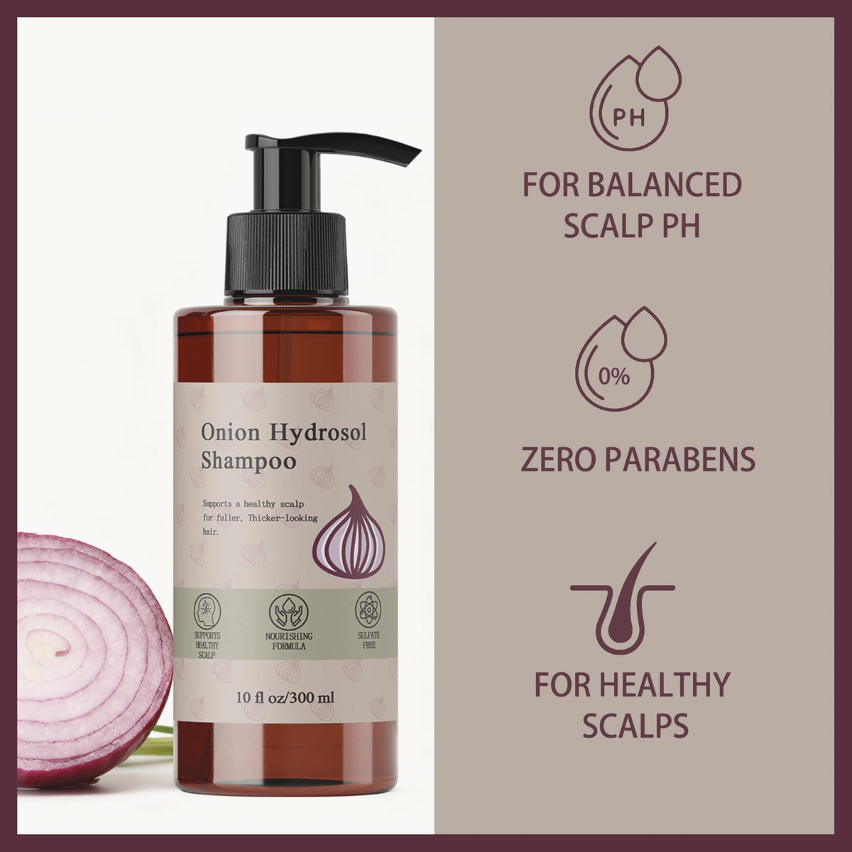 JLQJLQ rosemary and onion ingredients emphasizing botanical benefits