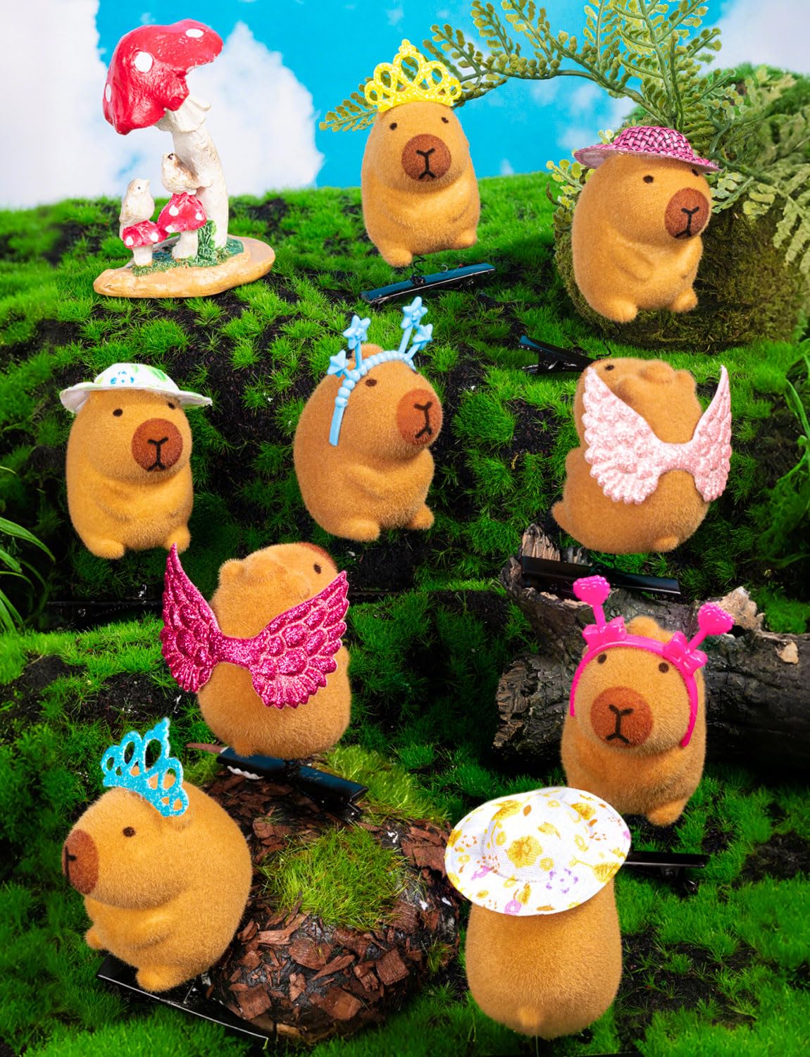 JMZYJZH capybara clip with mini bow variation for versatile looks