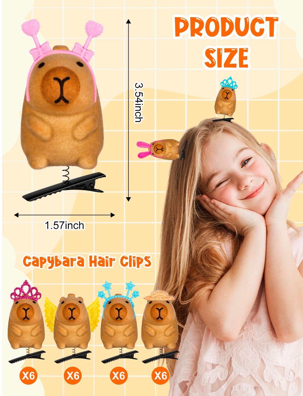 JMZYJZH capybara clips arranged as party favors for group events