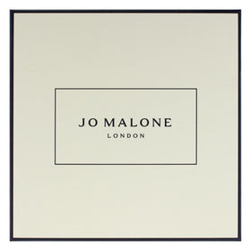 Close-up of Jo Malone label highlighting fragrance name and premium presentation