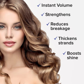Joanne Jones before and after photo showing fuller, shinier hair results
