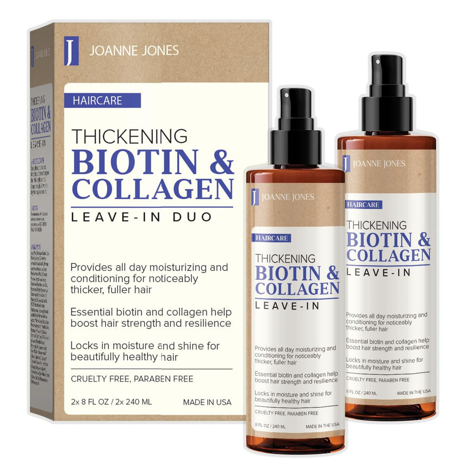 Joanne Jones front packaging showing two mint-scented bottles with benefits