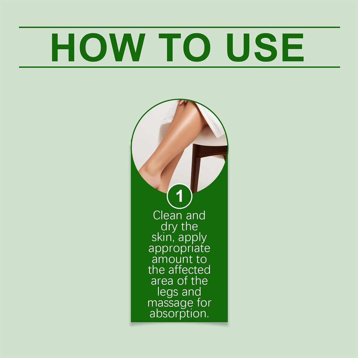 JoanofArc application massage on legs demonstrating soothing circulation benefit