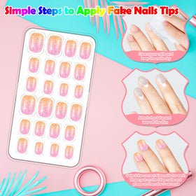 JOAOYO child hands wearing press-on nails demonstrating easy, playful use