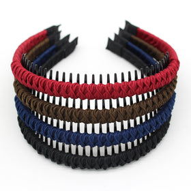 JOBAND front view of pack of four headbands showing shape and colors, secure hold benefit
