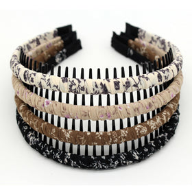 JOBAND front view of four-pack headbands showing colors and slim profile for easy storage