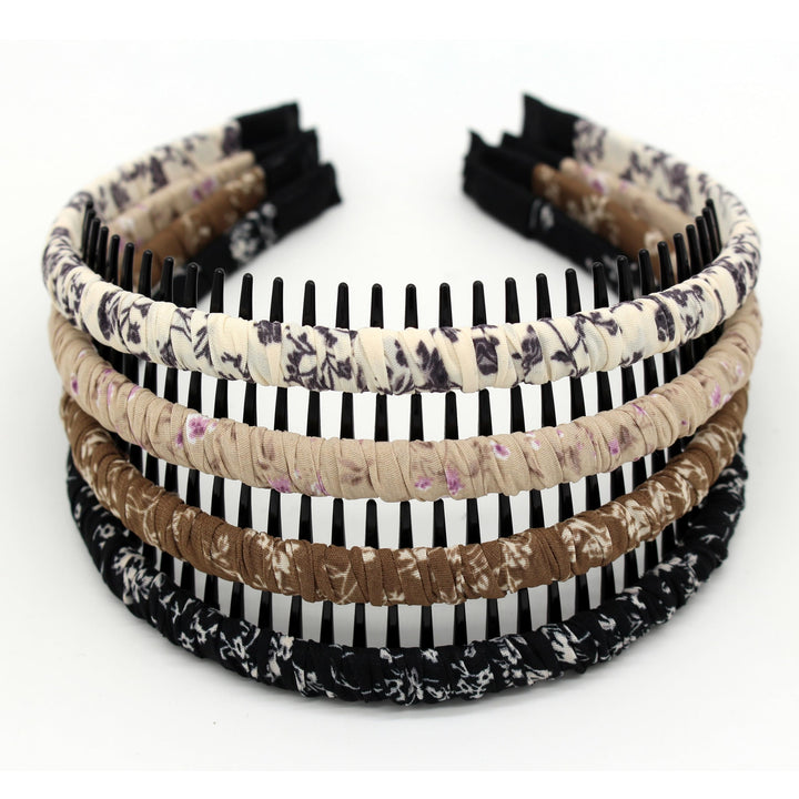 JOBAND front view of four-pack headbands showing colors and slim profile for easy storage
