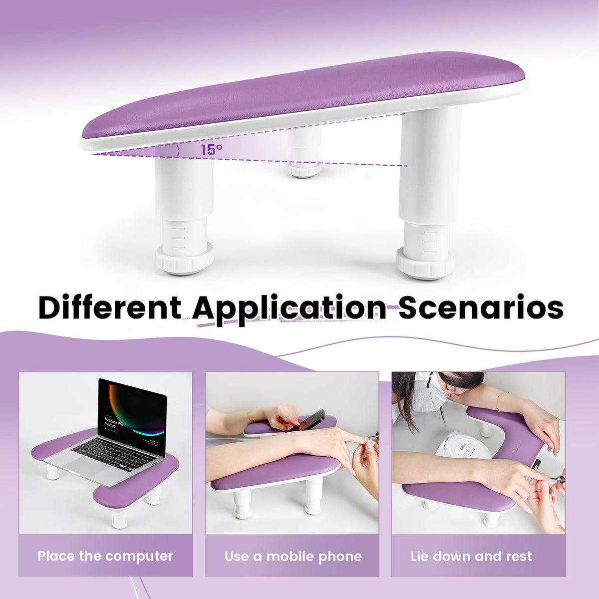 JODSONE rotating phone holder in use for hands-free client reference viewing