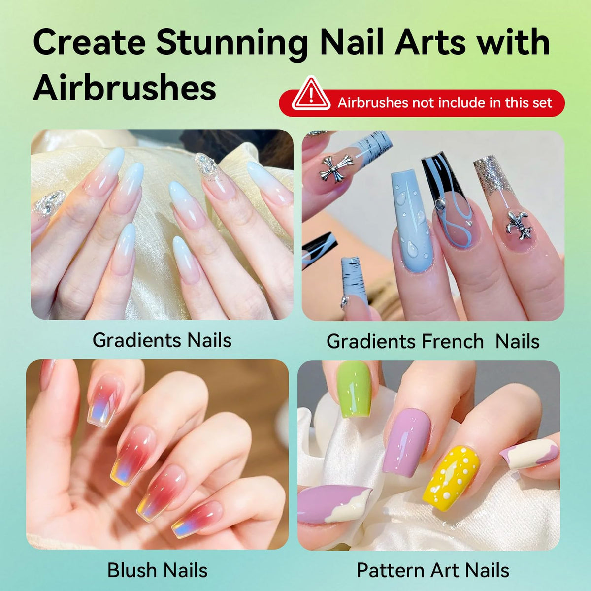 JODSONE applied on fingernail to show scale and precise airbrush detail