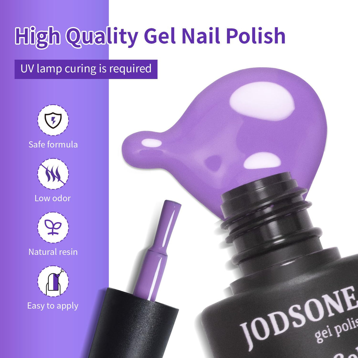 JODSONE bottle cap and brush detail illustrating easy precise application