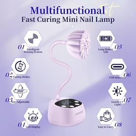 JODSONE nine UV/LED bulbs close-up showing even light for faster cures