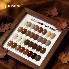 jodsone color swatch display of nudes and browns for easy shade selection benefit