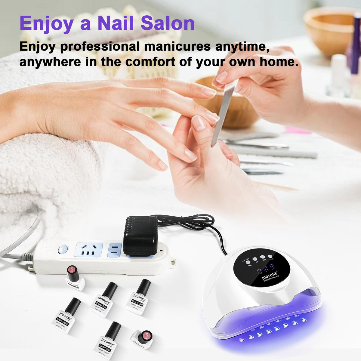 JODSONE curing press-on nails showing fast, reliable compatibility