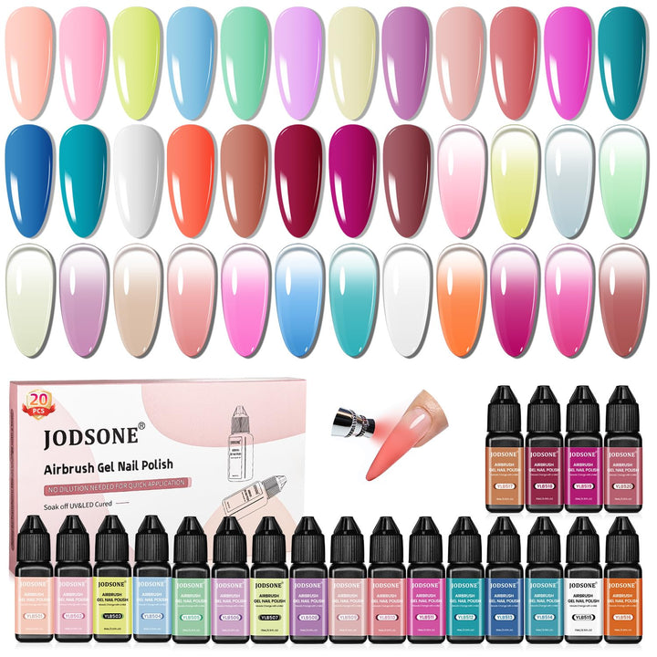 JODSONE front packaging showing 20 gel colors and kit branding, clear presentation benefit