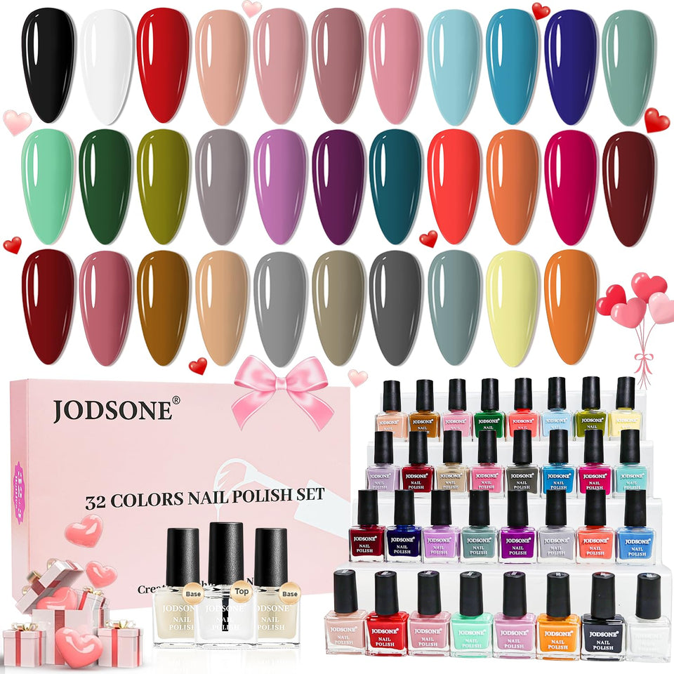 JODSONE front packaging showing 35-piece nail polish kit benefits