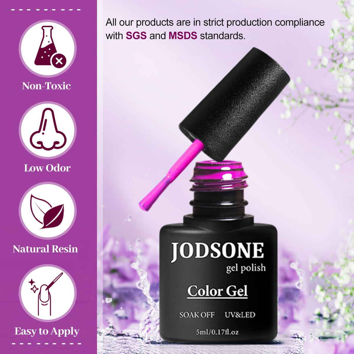 JODSONE glitter topcoat detail illustrating sparkle and accent options